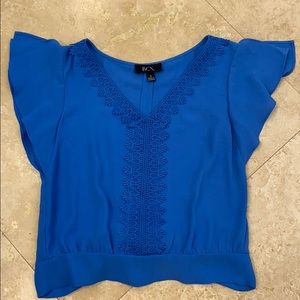 Blue cropped blouse